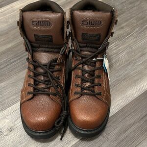 Texas Steer Men's Brown Soft Toe Leather Boots 10W